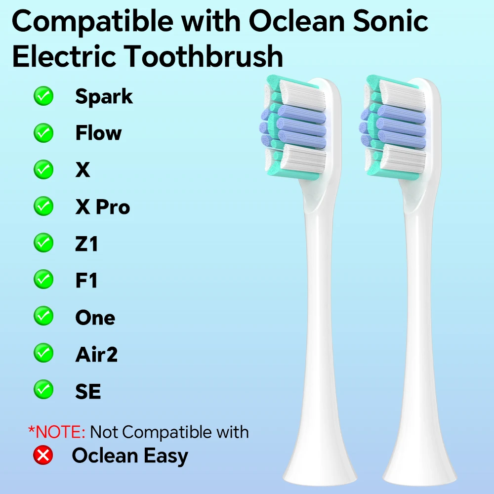 2 4 8 12 Pack Replacement Brush Heads Compatible with Oclean Electric Toothbrush, Toothbrush Head Refills for Spark, Flow, X Pro