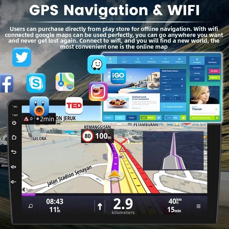 7/9/10 Inch Universal Android 13 Car Radio 64G Autoradio Android 2 Din Car Radio GPS BT Central Multimedia Smart Car Systems image 4