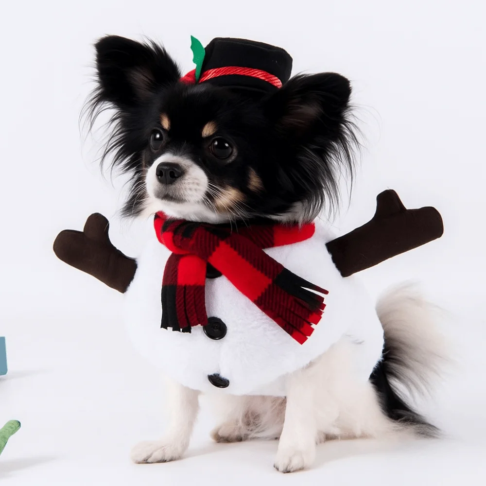 

Comfortable Cute Santa Claus Dog Outfit Soft Pet Dress Up Dog Winter Clothes Breathable Funny Pet Christmas Costume Xmas