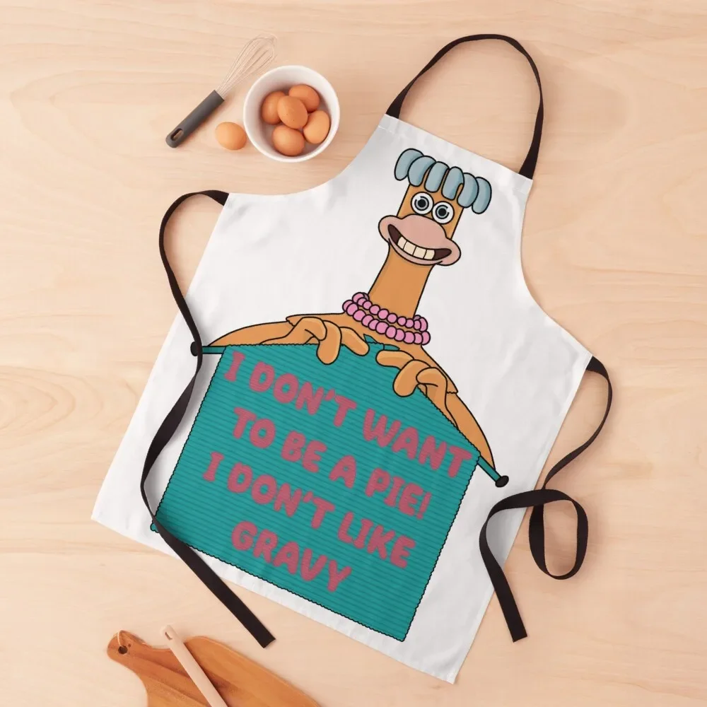 

Chicken Run Babs Knitting Apron bib Kitchen Novel Kitchen Accessories Dress Women's Home Clothes Apron