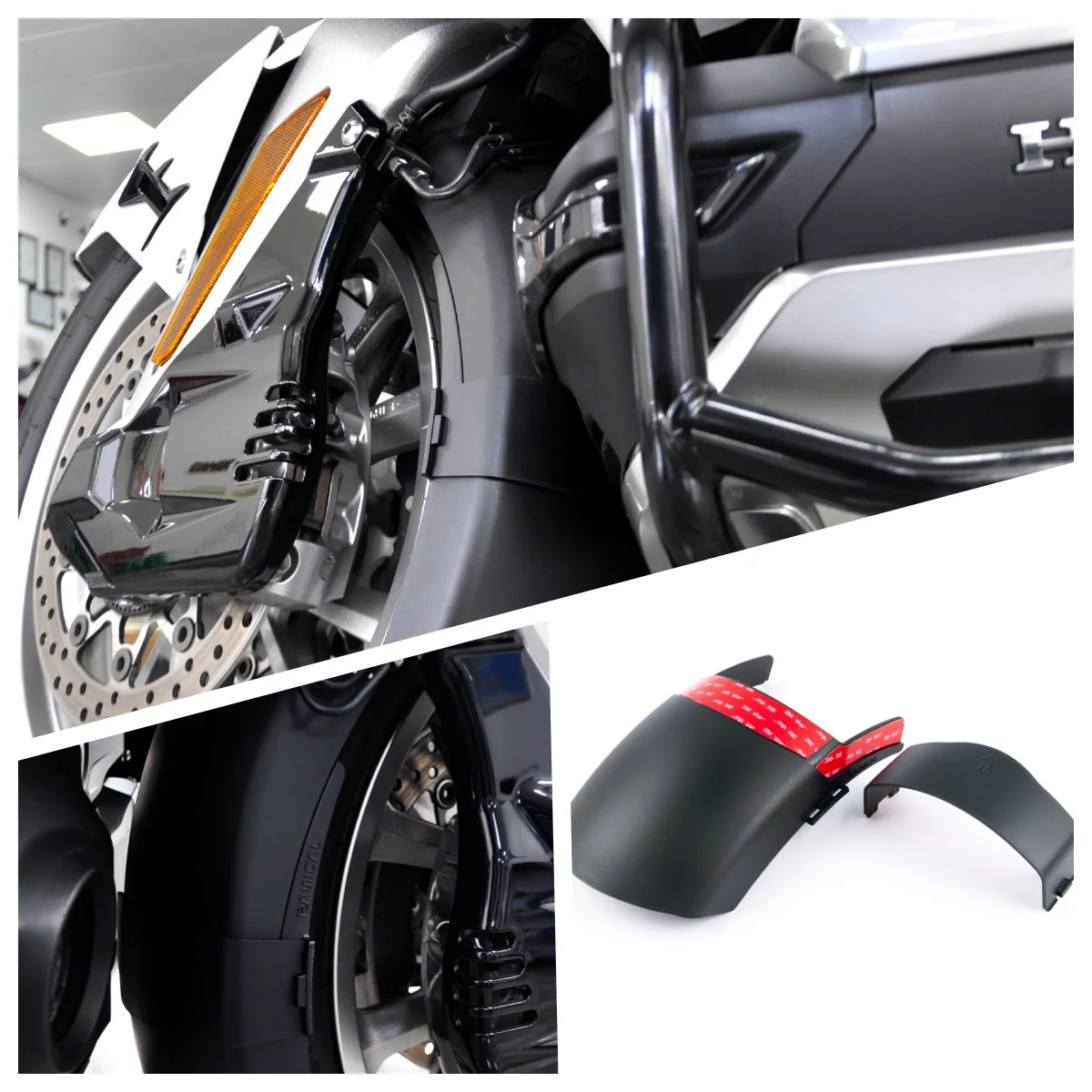 

PANICAL for Honda 2018-2025 GOLDWING GL1800 F6B Motorcycle Front Fender Mudguard Extender Hugger Extension Fender Accessories