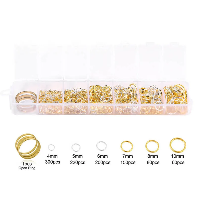 1 Box Open Jump Rings Set for DIY Kit