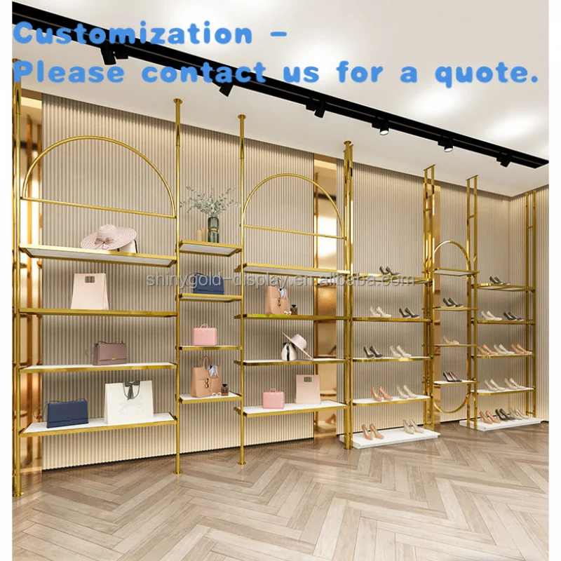 

custom.Custom Stainless Steel Cloth Display Stands Women Clothes Display Racks Metal Retail Boutique Wall Clothing Rack