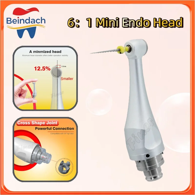 

Насадка для эндомотора Beindach 6:1 с кнопочным управлением, угловая, 360° ° Насадка для эндомотора Woodpecker Dentsply