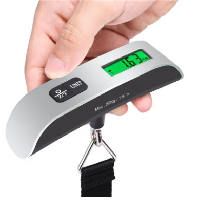 

High Precision Digital Hanging Luggage Scale LCD Display 110lb/50kg Portable Electronic Travel Baggage Scale