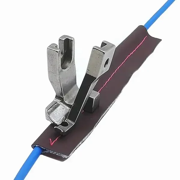 Electric Sewing Machine Industrial Synchronous Car Thick Material Presser Foot Leather Bone Strip Rolling Bag Rope Embedded Line