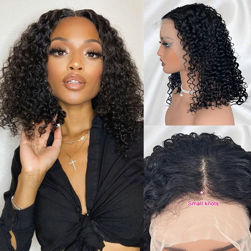 

Kinky Curly Human Hair Wig 13x4 Lace Frontal Wig with Baby Hair Mongolian Remy Hair Swiss Lace Front Wig Natural Black for Women