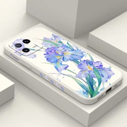 Gorgeous Iris Flowers Phone Case For Xiaomi Mi 14 14T 13 13T 12 12X 12T 12S 11 11T 10 10T 9 9T Pro Lite Liquid Silicone Cover