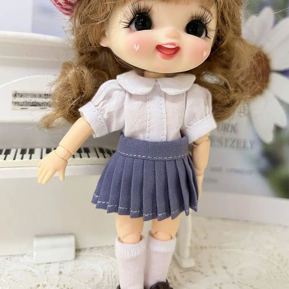 Handmade Skirt Doll Uniform Skirt Cute Doll Clothes For 1/12BJD Dolls For 1/11OB11 Dolls Shorts Pants Dresses Dolls Accessories