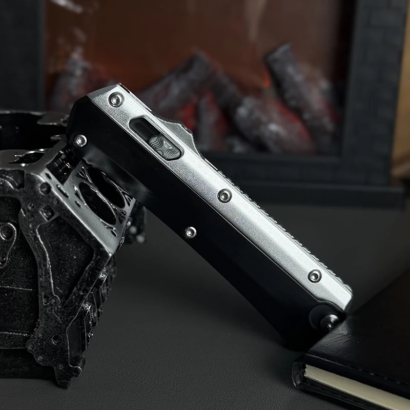 

Нож Micro Glykon OTF для кемпинга и походов, карманный нож с лезвием M390, рукоятка из цинка и алюминия, универсальный инструмент EDC.