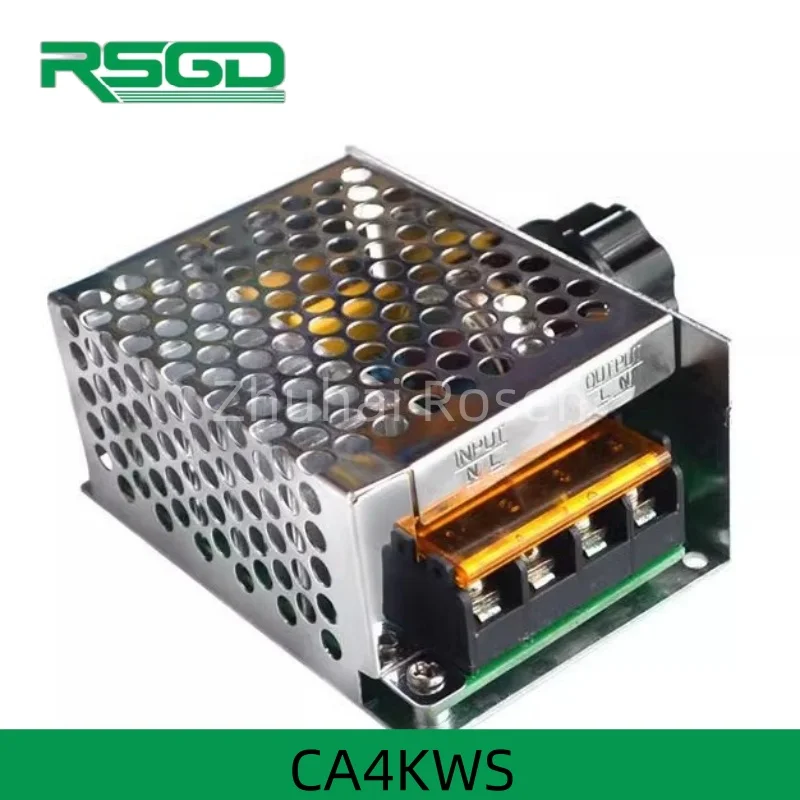 CA4KWS Electronic Voltage Regulator With Housing 220V Ajuste SCR Voltage Regulator Controle Velocidade Motor Dimmer Termostato