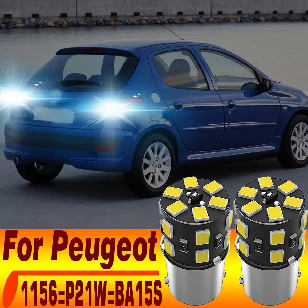 

2x P21W 7506 BA15S LED Backup Lamp Bulb Reverse Light Canbus For Peugeot 307 206 207 208 308 3008 5008 107 106 407 2008 Boxer T9
