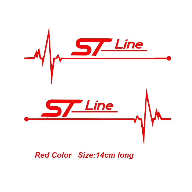 2Pcs STLINE Car Rearview Mirror Sticker For Ford Fiesta Mondeo Fusion Escape Edge Ecosport Focus Ranger Ghia MK2 MK3 MK4 view 5