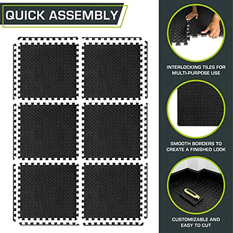 60cm Puzzle Exercise Mat Eva Foam Floor Tiles Gym Flooring Mats for Home Workout gymnastics Kids Floor Padding for Gym Equipment