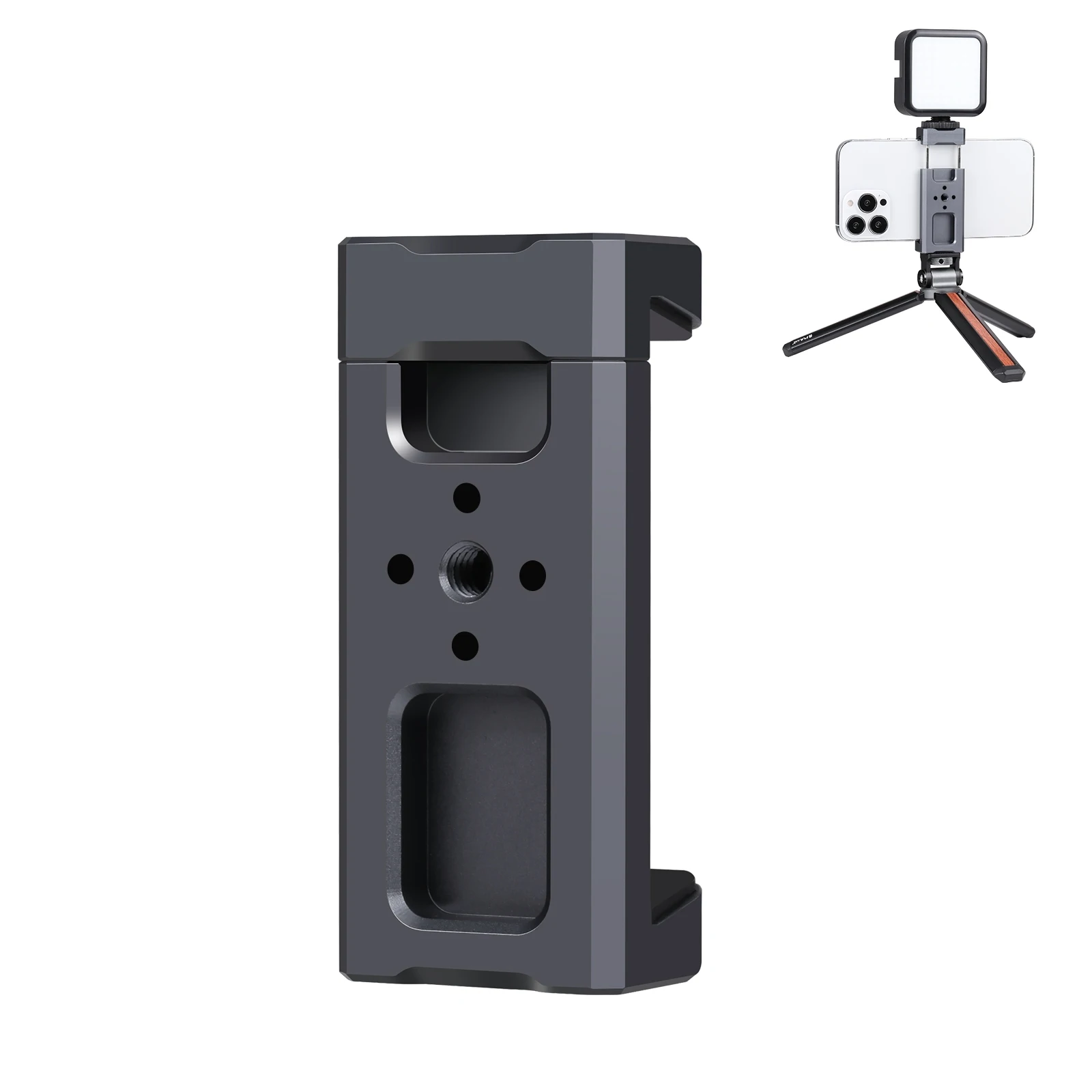 PULUZ-سبائك الألومنيوم حامل المشبك الهاتف ، قوس الأحذية الباردة