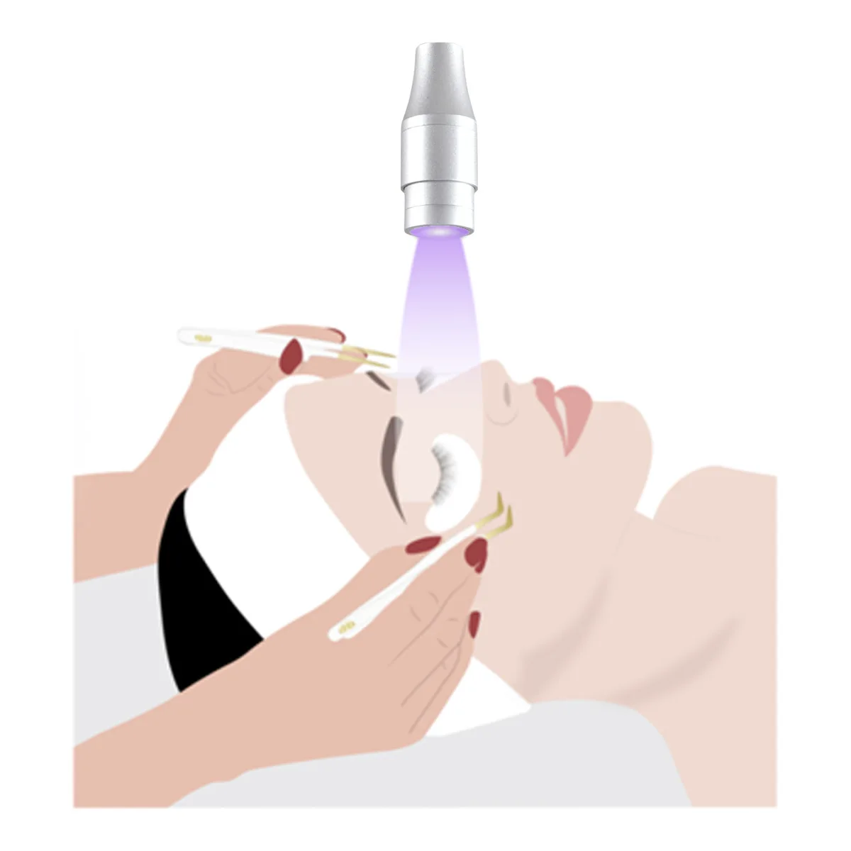 UV-Wimpernlampe, Pedal-Fußschalter für die Wimpernverlängerung. Ersetzen Sie die UV-Lichtlampe, Beauty-Tools für die Wimpern