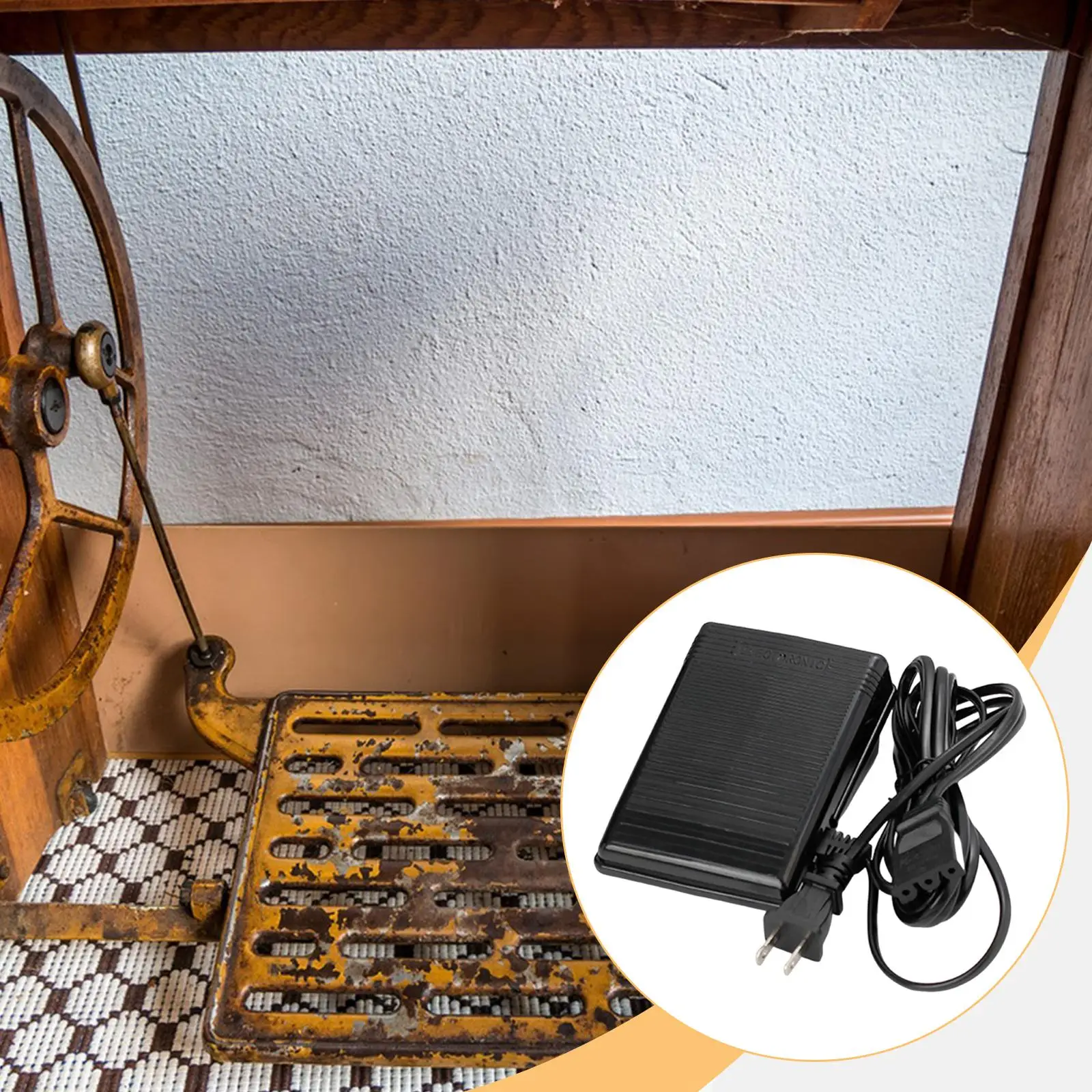 

Ножное управление педалью для швейной машины, вилка 110 В США, шнур питания 7,5x5,5x3 дюйма, 1,7 м