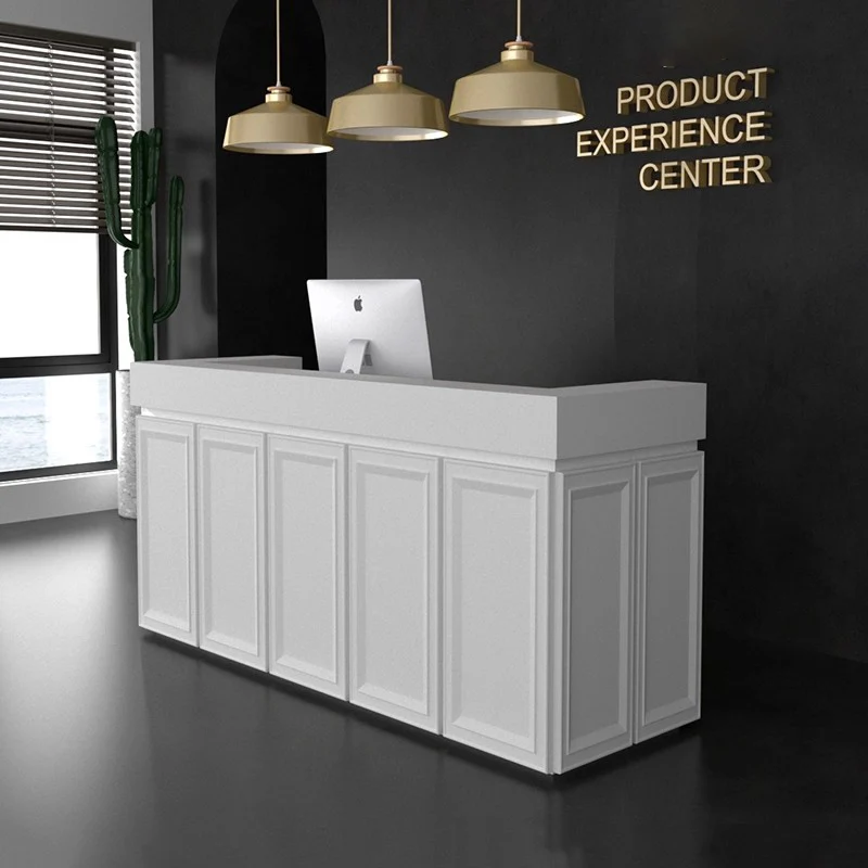 Customized.Custom French Industrial Style Counter Cashier Reception Table for Store Coffee Restaurant Barbecue Bar