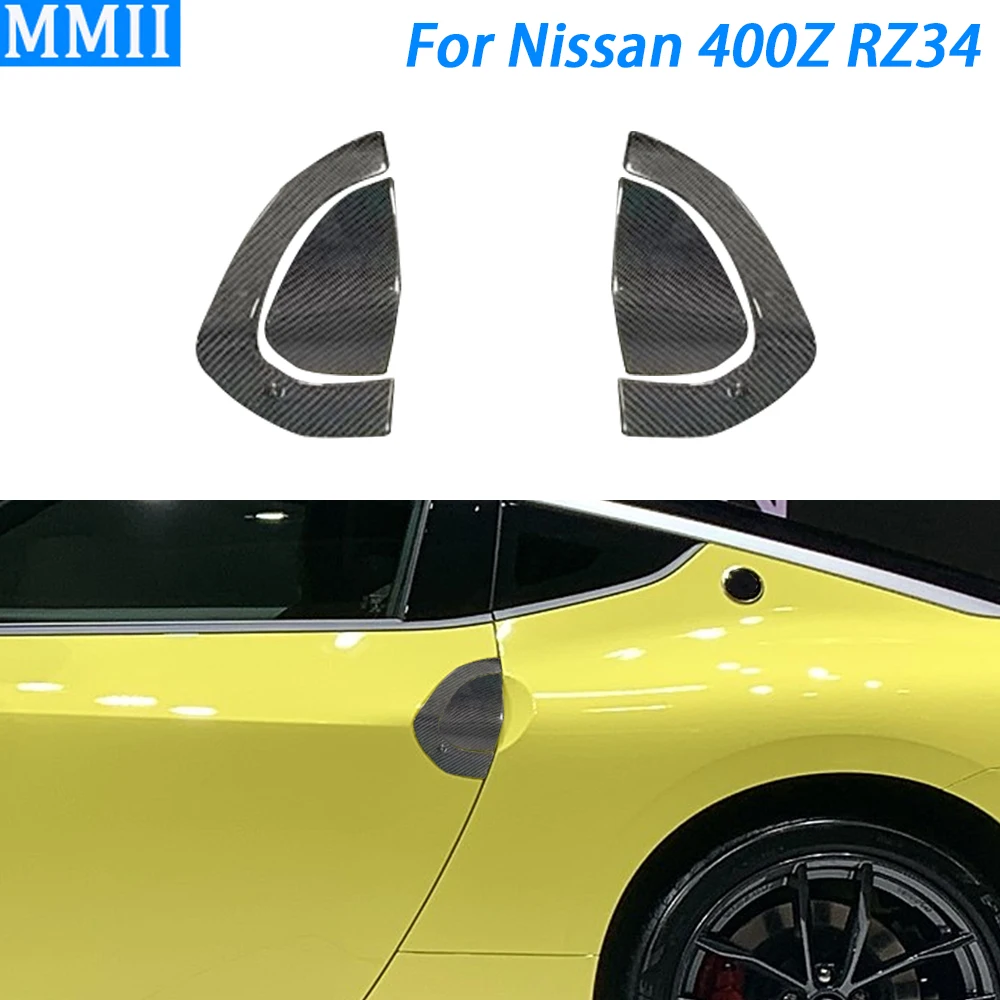 For Nissan Fairlady 400Z RZ34 2023+ Real Dry Carbon Fiber Exterior Door Handle Panel Trim Cover Car Retrofitting Accessories