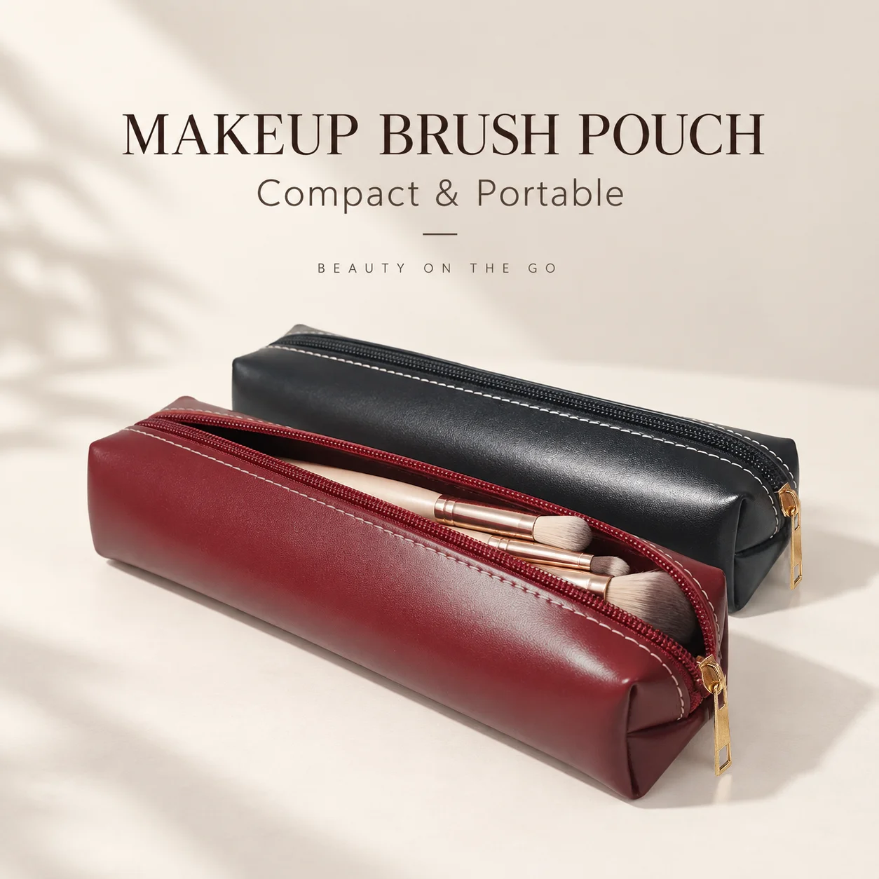 Makeup Bag Makeup Brush Pouch Portable Cosmetic Organizer Multi-Use Pencil Case Travel Storage Bag