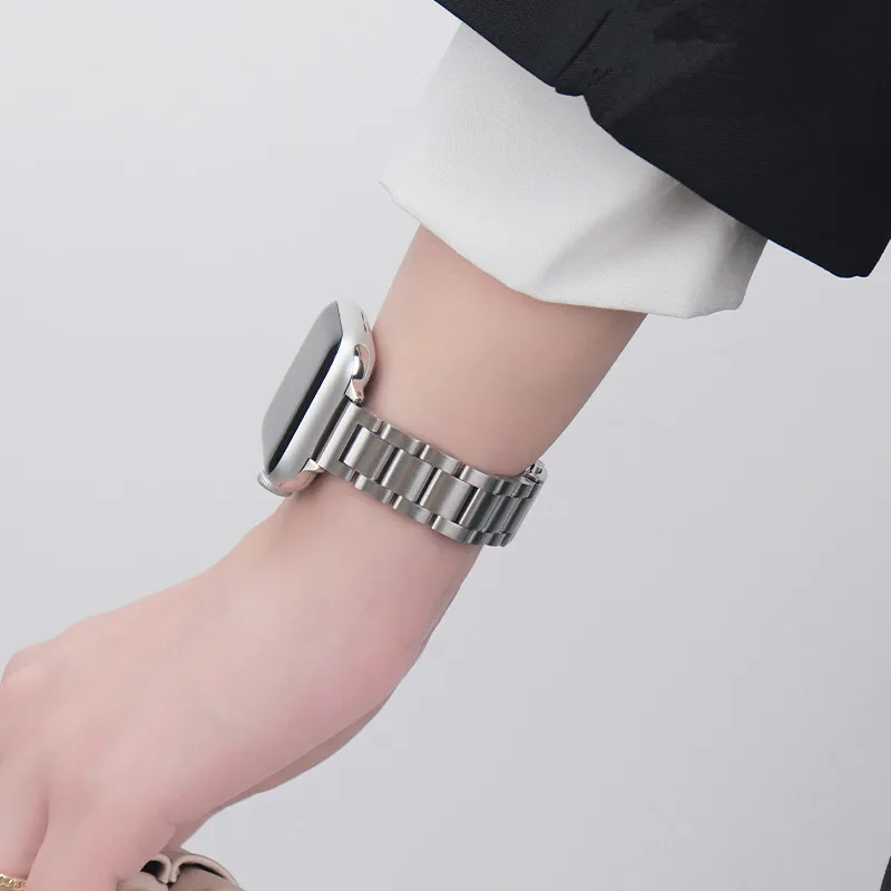 Stainless Steel Strap For Apple Watch Band 44mm 40mm 45mm 41mm Fashion Metal Wristband for IWatch Series 7 6 5 4 3 2 1 SE