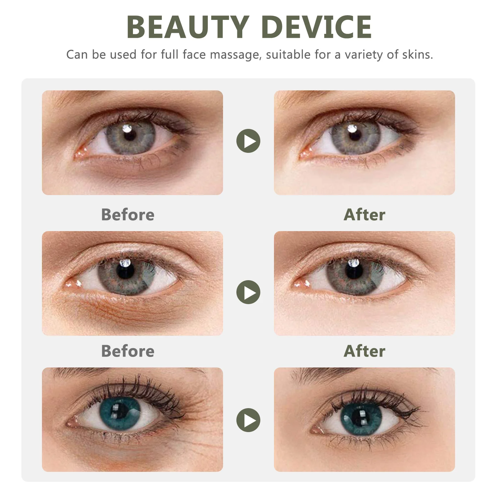 6pcs Eye Cream Massager Sticks Portable Facial Care Tools For Women Eye Fatigue Relief Black Circle Reduction Beauty Supplies