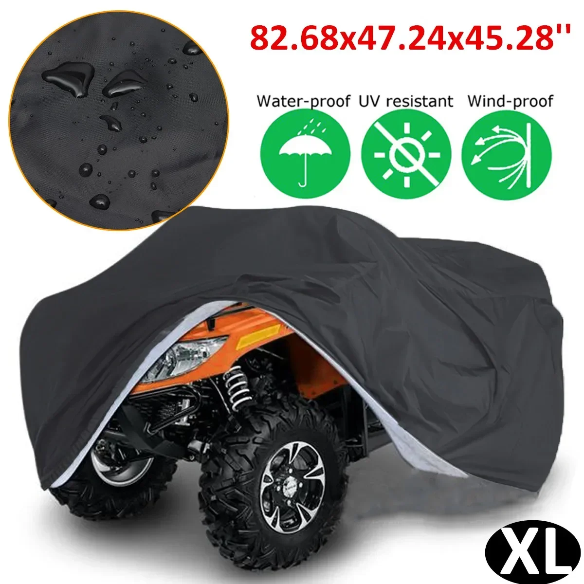 L/XL/XXL Tractor Mower Motorcycle Cover UV-Proof Waterproof Snowblower Cover Garden Tractor Cover Outdoor Storage Device