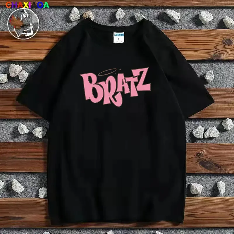 Bratz T-shirt Women Kawaii Print Graphic T Shirts Harajuku Fashion Oversized T-shirt Casual Y2k Streetwear Men\'s T-shirts