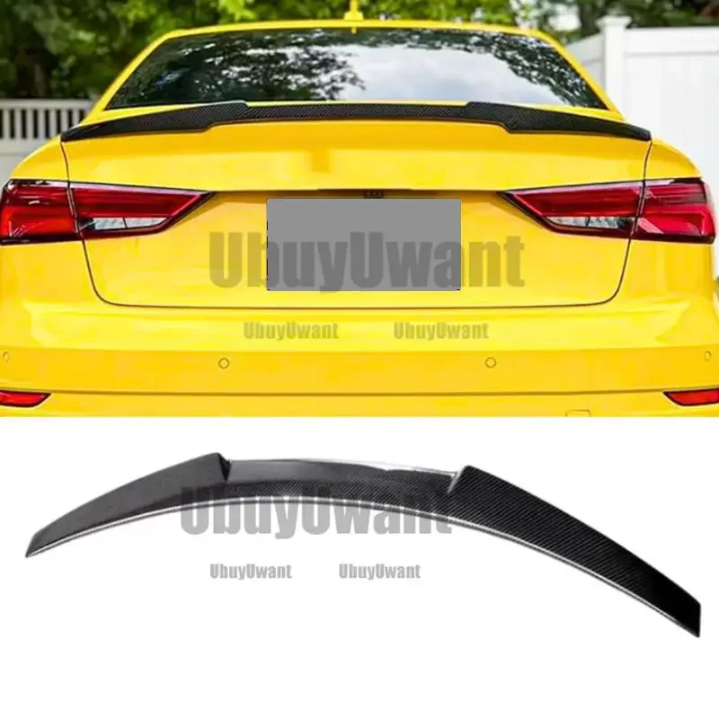 For Audi A3 Sedan 2014-2020 High Quality ABS Plastic Unpainted Color Rear Spoiler Wing Trunk Lid Cover Car Styling