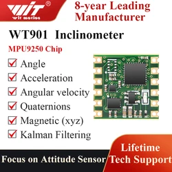 WitMotion-9-Axis傾斜計、高精度acc gyro角度 (xy 0.2 ° 精度) 、kalmanフィルタリング付き電子コンパス、wt901