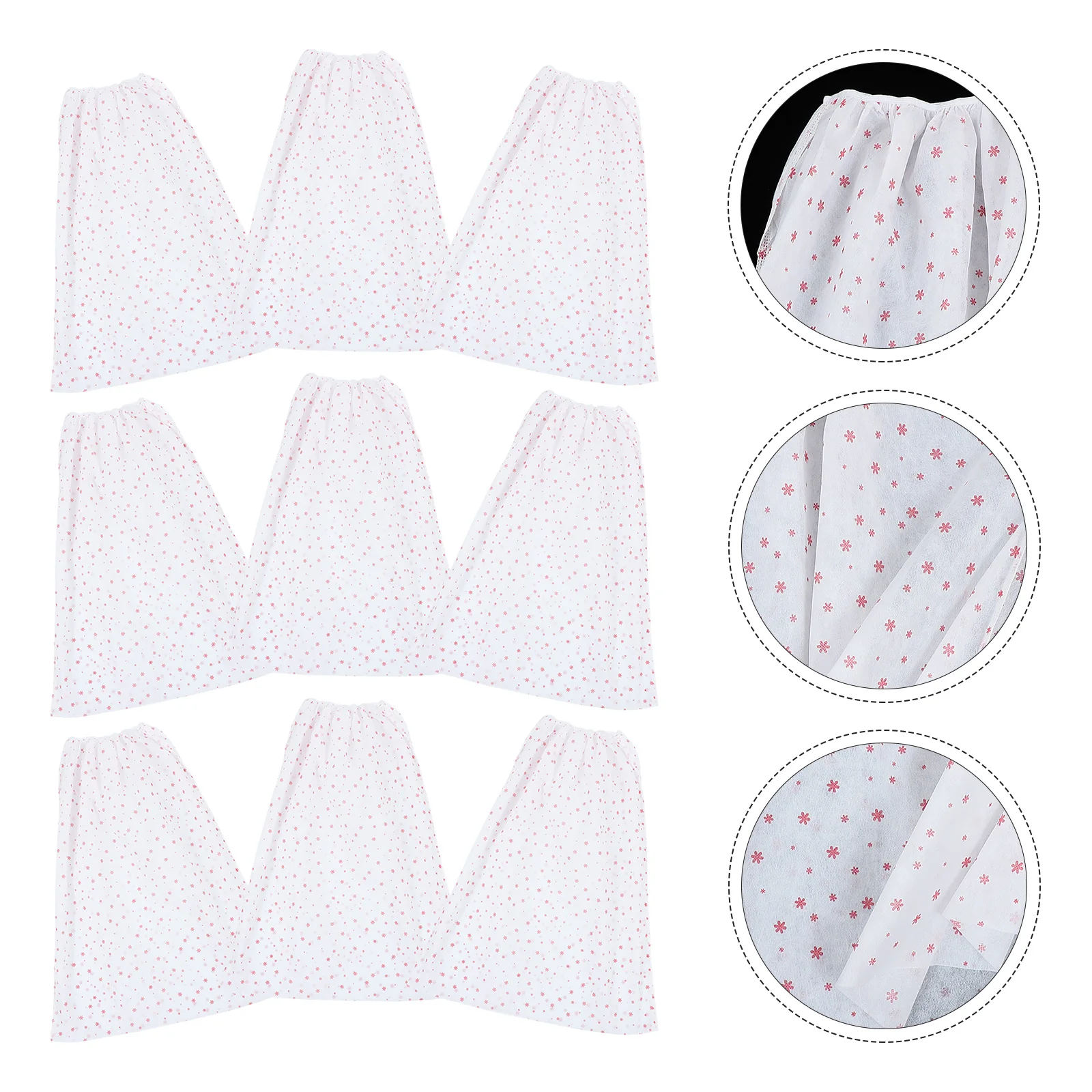 

10Pcs Disposable Non-Woven Bath Skirts Creative Design for Spa Salon Bathroom Tourism Multi-