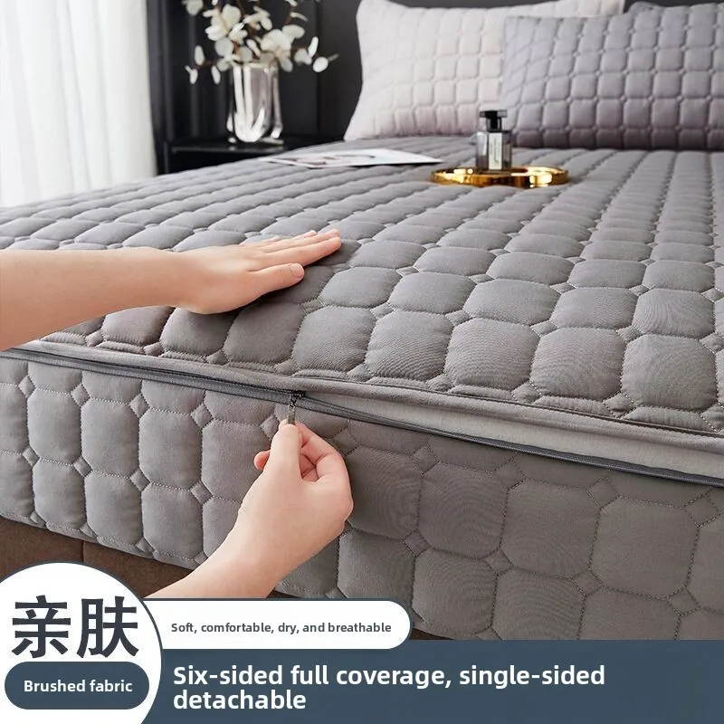 

Fully wrapped cotton zipper bed sheet, mattress protection, non slip bed cover, bed bag