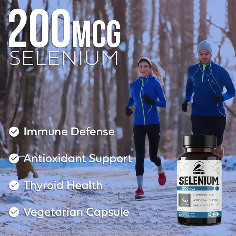 Selenium, 200mg-60 Vegetarian Capsules Support The Immune System and Healthy Cell Function
