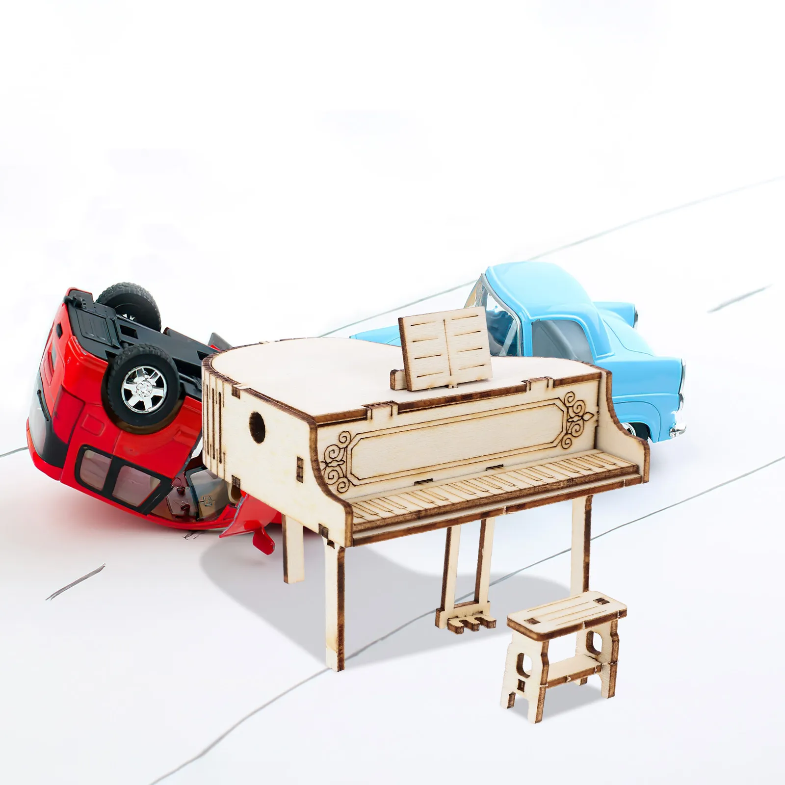 

Деревянный музыкальный сундучок-пианино DIY: набор для сборки, ручная работа, настольное украшение, декор для дома, подарок, декор для праздничного стола