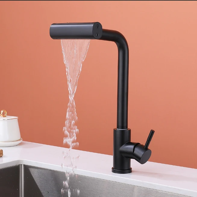Feiyu Touch on Kitchen Sink Faucets of Pull Down Hot Cold Kitchen Sink Mixer Tap Stainless Steel Touch Waterfall Kitchen Faucet - view 3