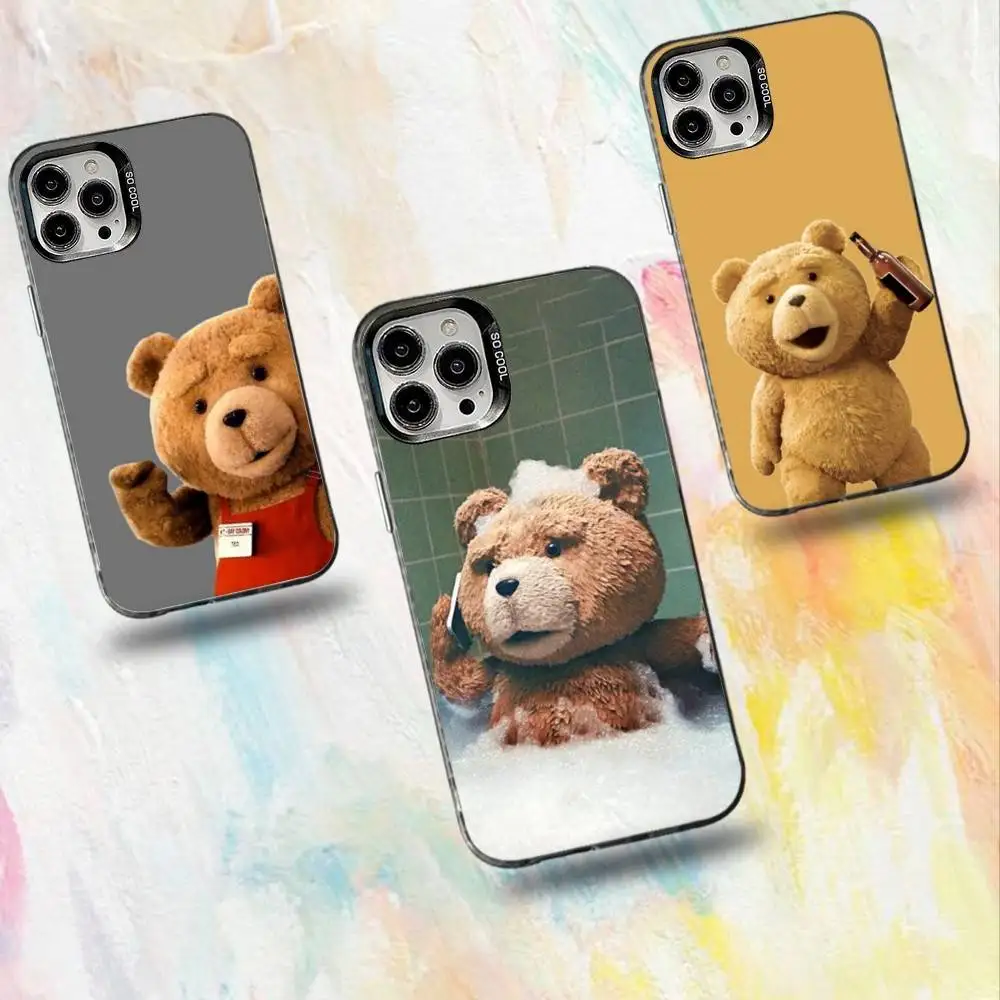 

T-Teddy Bear Movie Ted Phone Case For iPhone 16,15,14,13,12,11,Mini,Pro,SE,MAX White Matte Shockproof Cover