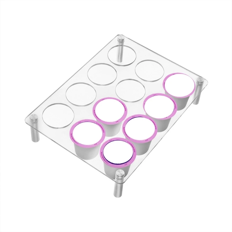 แฟชั่นขาตั้งกาแฟ Coffee Pods Rack กาแฟชั้นวางของวัสดุอะคริลิค Coffee Pods ชั้นวางสำหรับจัดเก็บแสดง