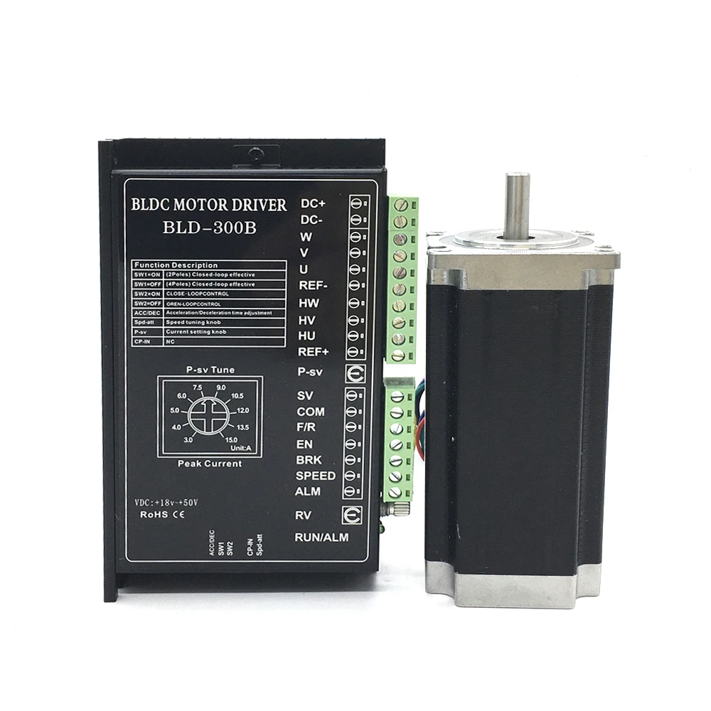 BLDC 188W Brushless Motor Driver Kit Nema23 57mm 3000rpm 0.6Nm DC24V Hall 3PH 8mm Shaft 8 Poles for Medical Equipment