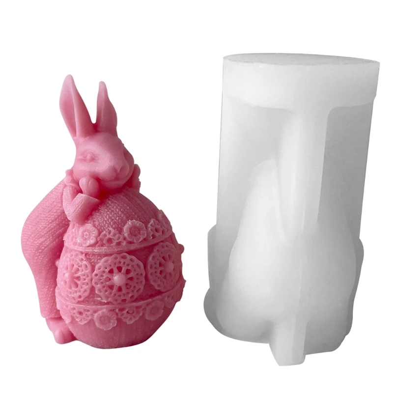 

Rabbit Silicone Mold Gypsum Epoxy Resin Aroma Mould for Home Decoration