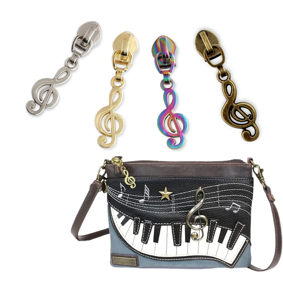 5 Pieces of No. 5 Nylon Zipper with Note Fashion Rainbow Metal Nylon Zipper Pull, Replaceable Zipper Pull