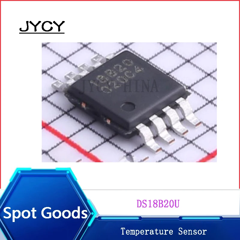 5pcs/lote Temperature Sensor DS18B20U NEW 18B20 MSOP-8 Sensor Chip 1-wire temperature sensor