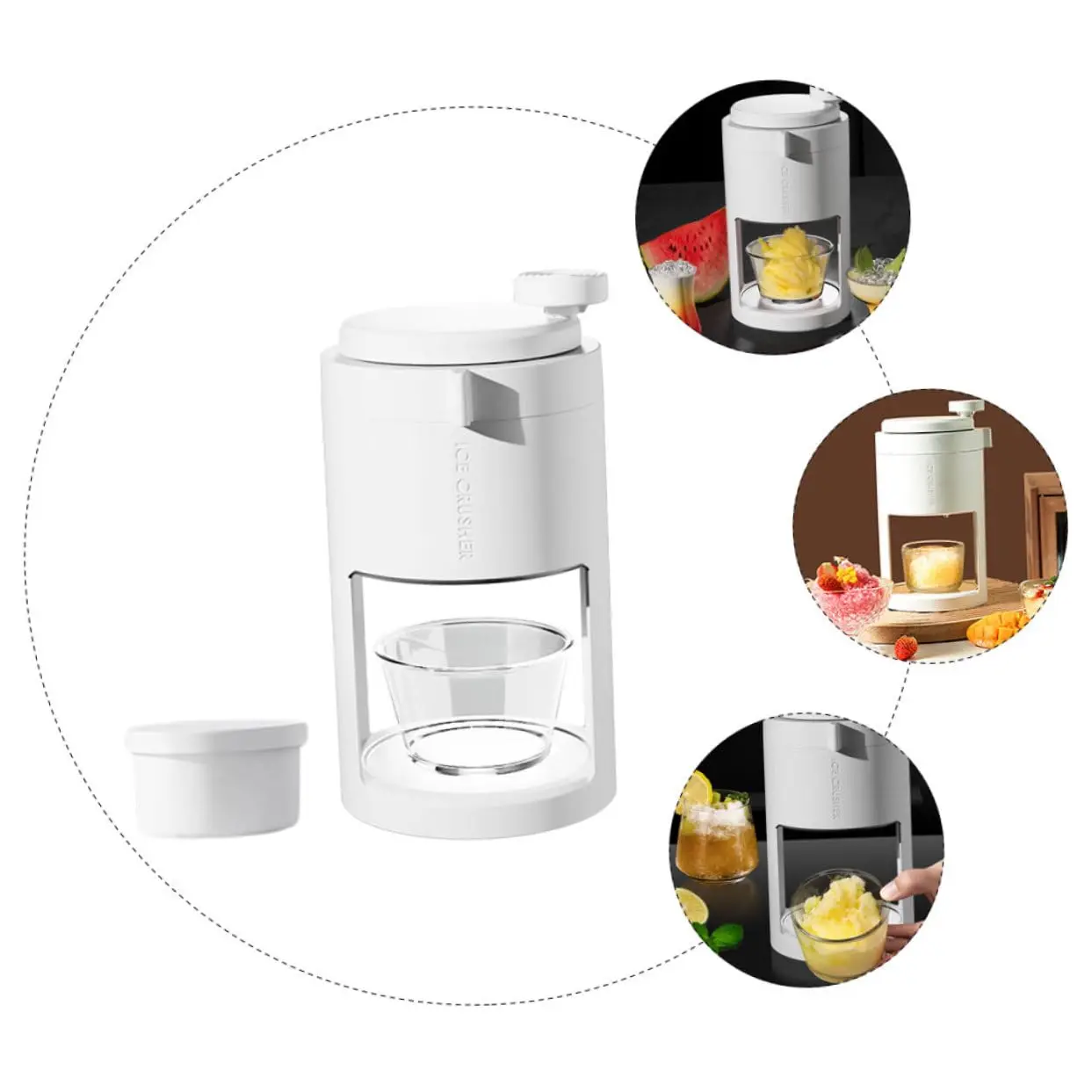 Ice Shaver Household Small Commercial Stall Smooth Manual Hail Ice Machine Hand-cranked Ice Crusher