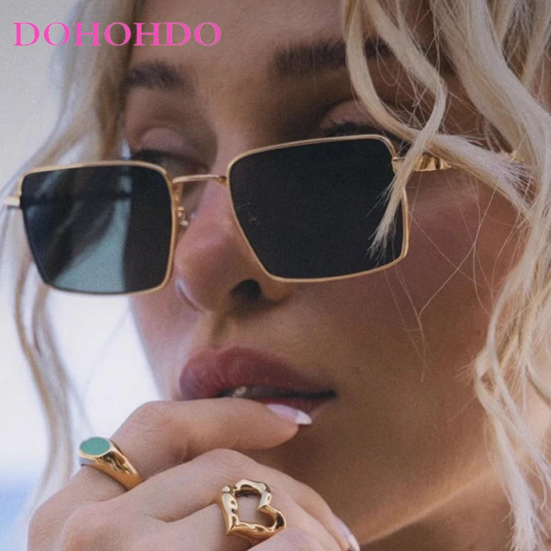 

Fashion Small Square Metal Frame Women Sunglasses Luxury Designer Punk Sunglass Men Driving Shades Eyewear Female Lentes UV400