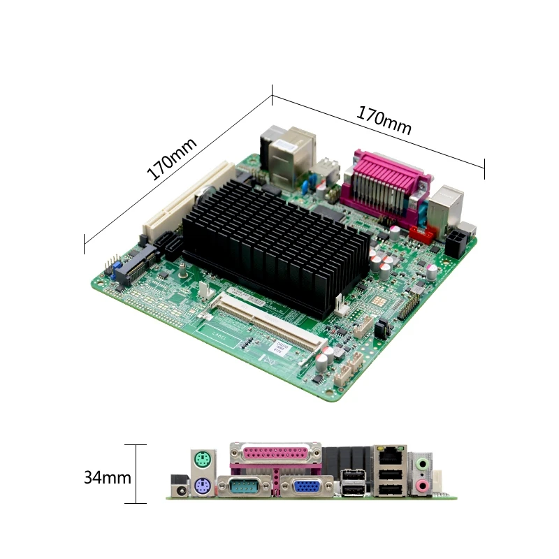 Imagem -03 - Placa Mãe Intel Mini Itx D425 D525 Ddr3 Ram 1.8ghz Placa Mãe de Núcleo Único Suporte 3g Wi-fi