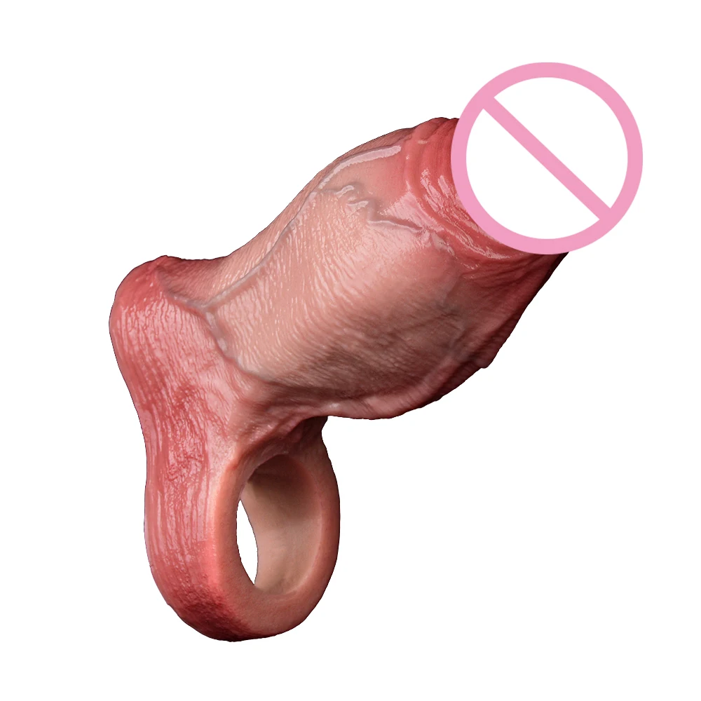 LUUK Super Soft Realistic Cock Sleeves For Man Penis Enlarger Erection Enhancement Flirting Adult Sex Toys for Man Woman Couples 3