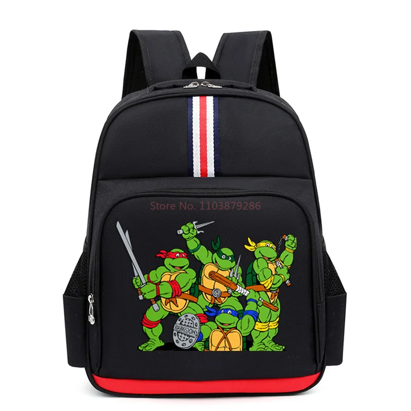 Teenage Ninja Turtle Backpack Anime Cartoon Print Kids Boys Girls Large Capacity Primary School Bag Student Storage Knapsack