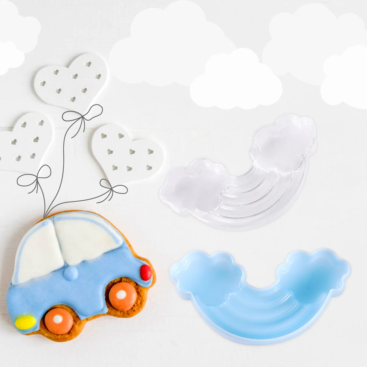 

12 pcs Mini Transparent Boxes Adorable Cloud Shaped Containers for Gifts Baby Shower Party Favor Christmas Storage
