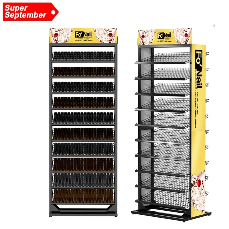 

Super September Nail Polish Organizer 10 Baskets Acrylic Powder Nail Display Stand Rack