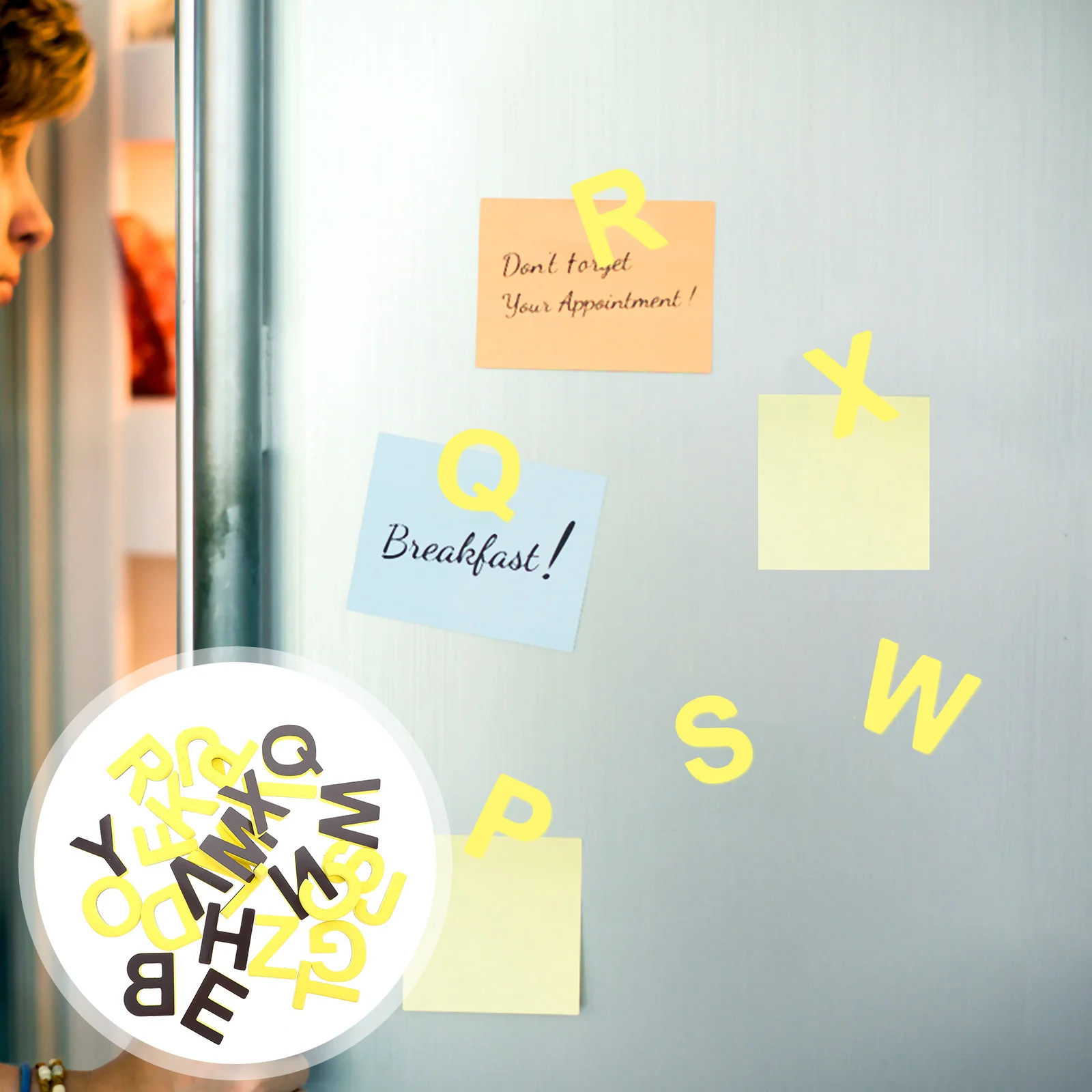 26개 냉장고 자석 영어 대문자 알파벳 학습 냉장고 어린이 교육용 자석 표지판 밝은 색상 안전