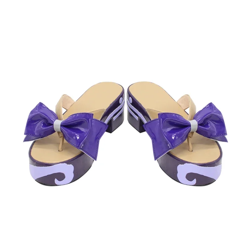 Chaussures de Cosplay de Dessin Animé Genshin Impact, Pantoufle de Sangonomiya Warriomi, Costume pour Femme et Fille